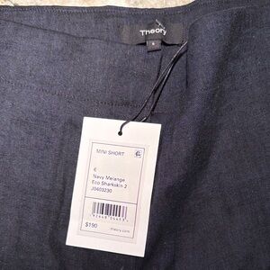NWT Theory Navy Melange Women's Shorts, size 6
